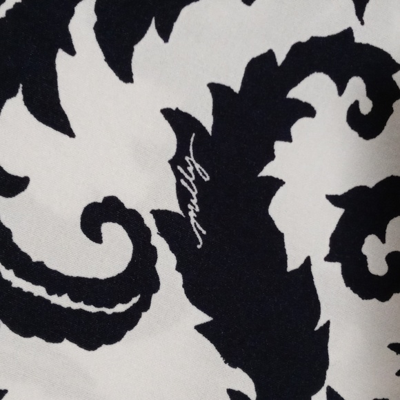 🖤BR X Milly Collection🖤 - Black/White Feather Print Elastic Waist A-Line Skirt - Picture 7 of 14